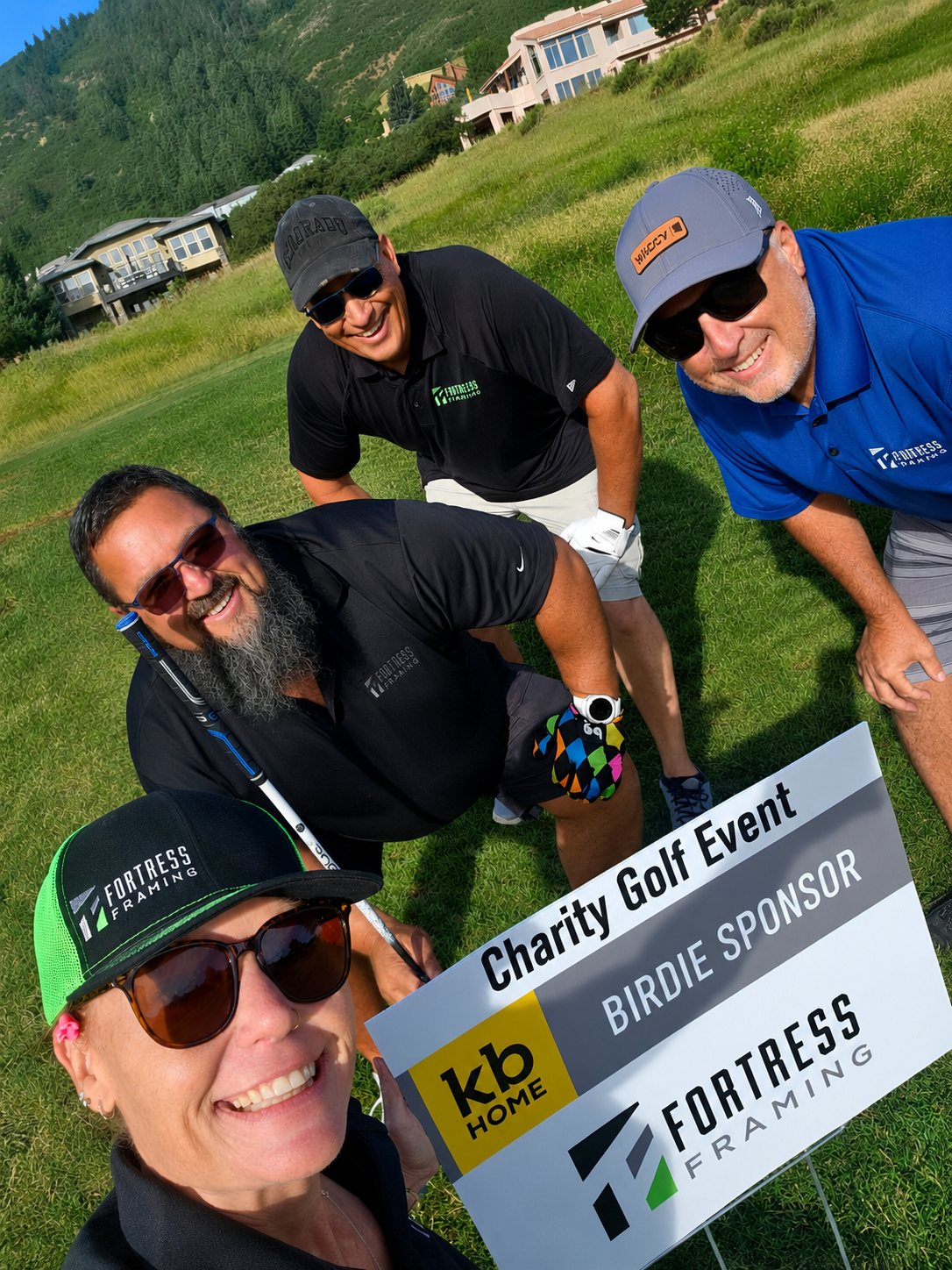 Fortress Framing team at a charity golf event